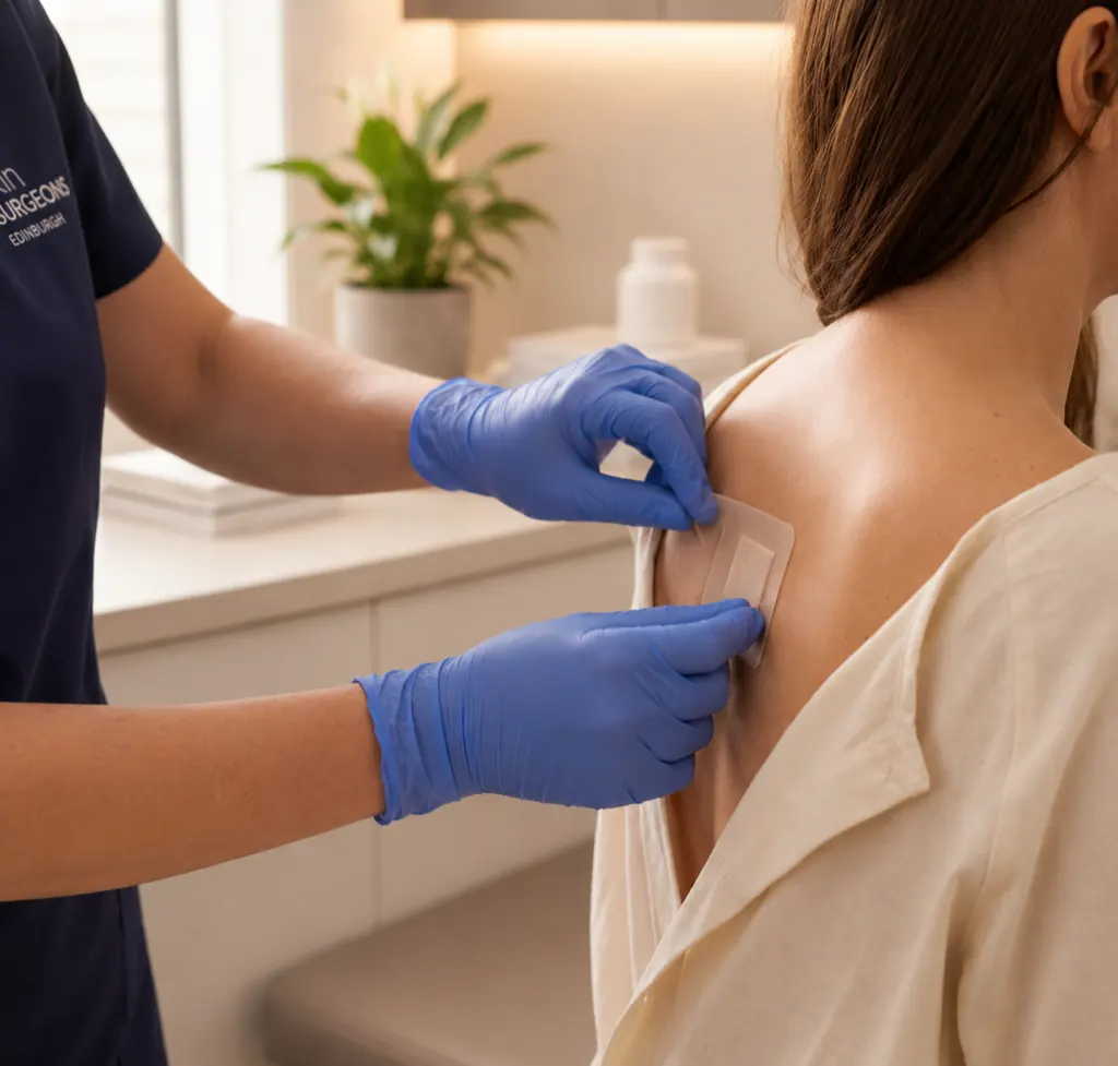 Consultant performing a cyst removal at the Waterfront Private Hospital, Edinburgh.